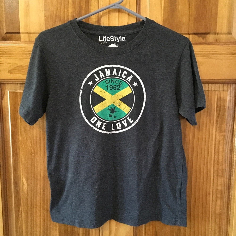 Lifestyle Youth Jamaica One Love Charcoal‎ Tee